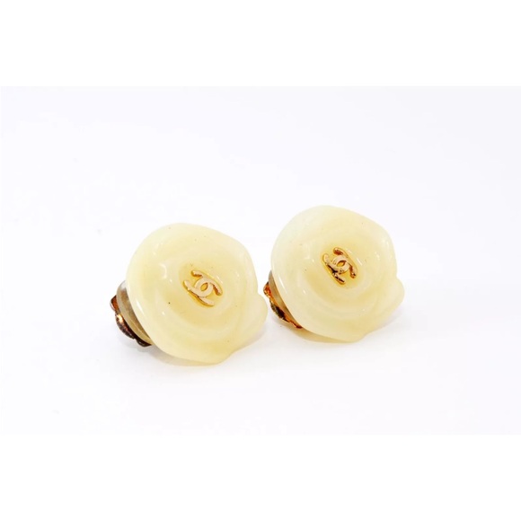 Chanel Camellia Flower Earrings - Picture 3 of 10